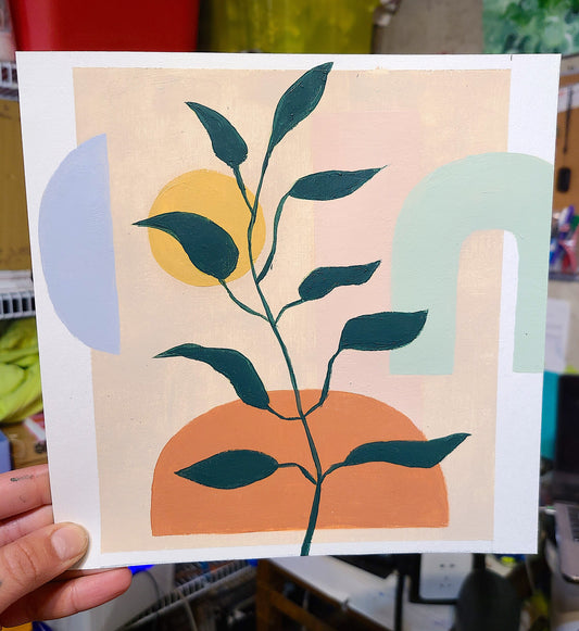 ✶ Aesthetic Plant Painting ✶ Home Decor $20-$28 (8"x8")