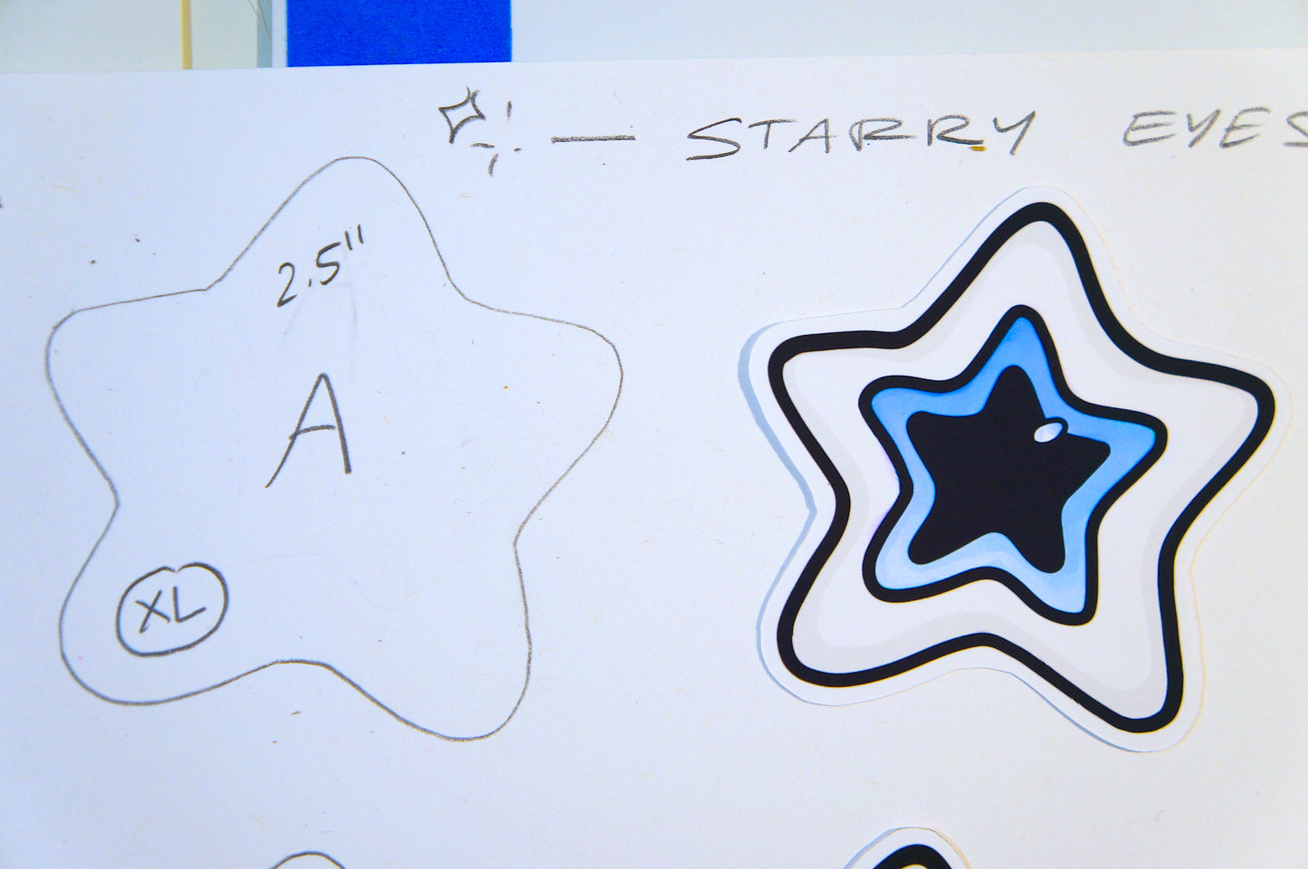 Starry Eye Sticker ✩ Size A - 2.5" - XL