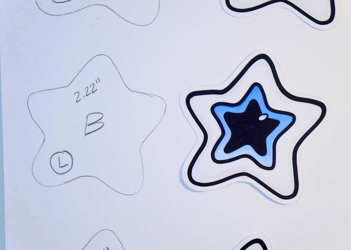 Starry Eye Sticker ✩ Size B - 2.22" - L