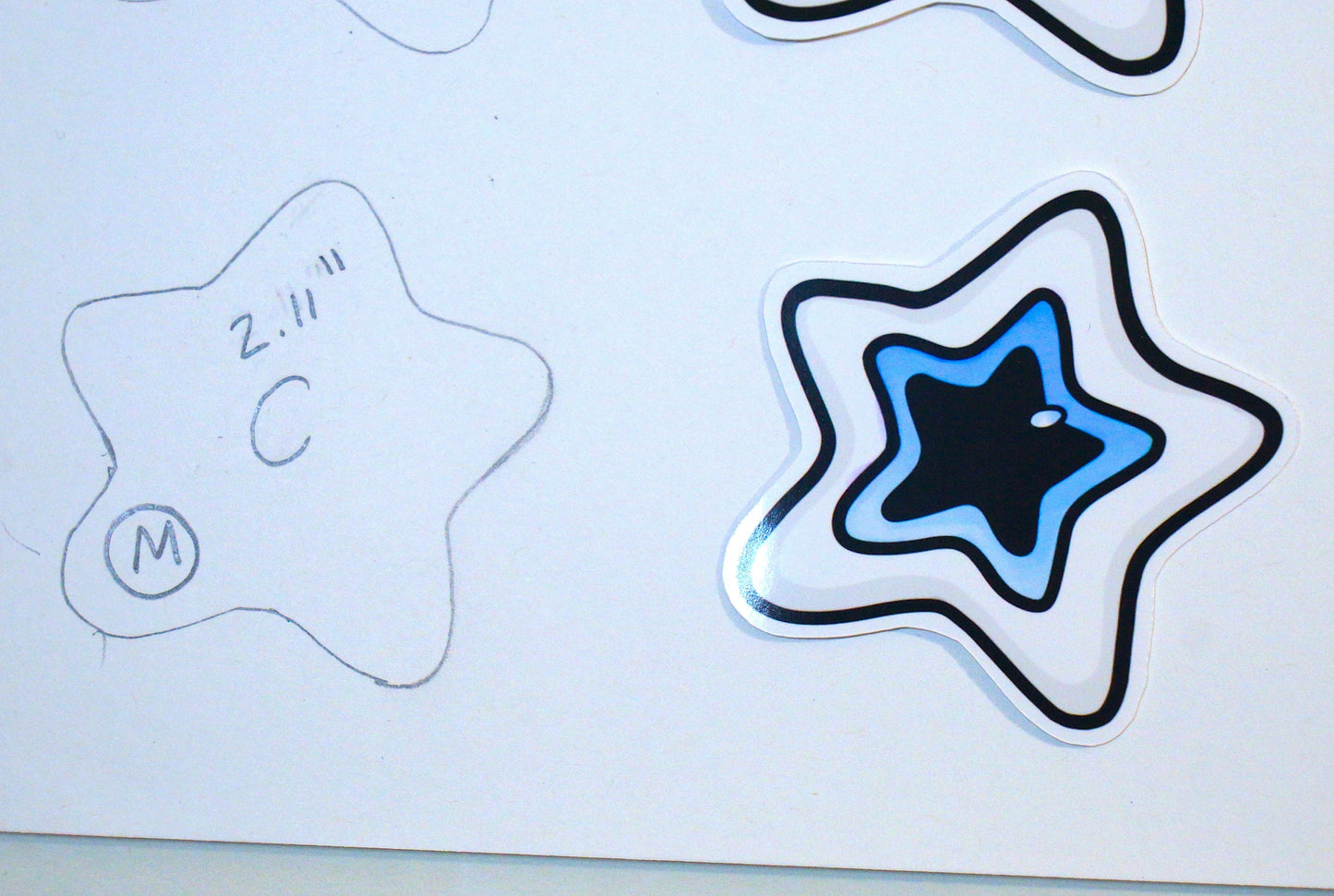 Starry Eye Sticker ✩ Size H 0.75" - TT (teeny tiny)