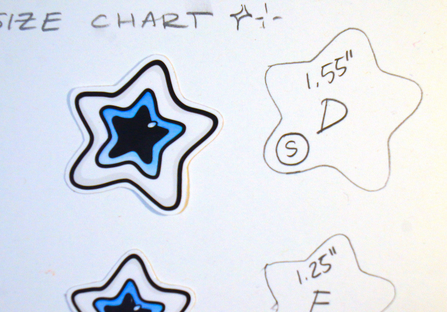 Starry Eye Sticker ✩ Size D - 1.55" - S