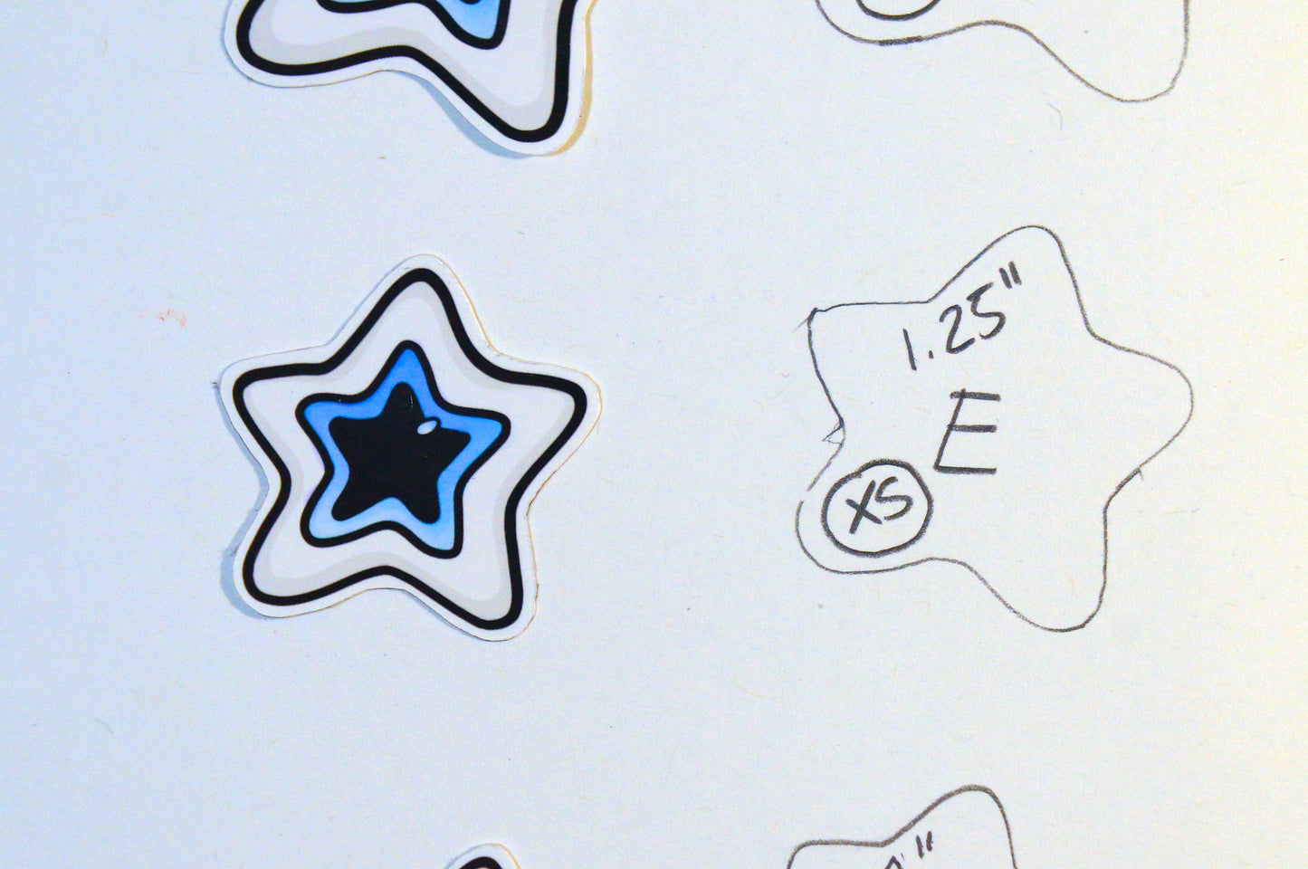 Starry Eye Sticker ✩ Size E - 1.25" - XS